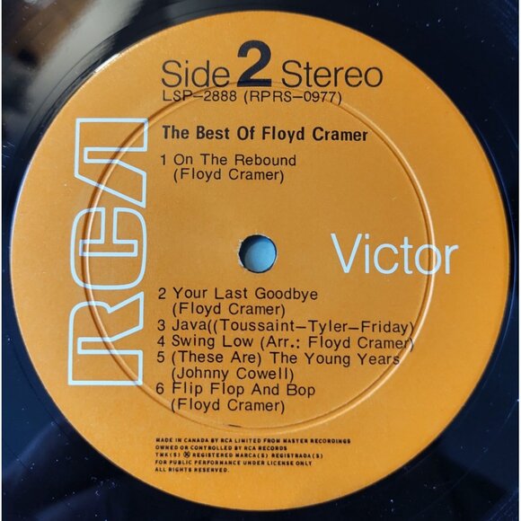 Floyd Cramer The Best Of LSP-2888 Stereo Mono Piano Hits Java LP 1964 - Picture 7 of 10